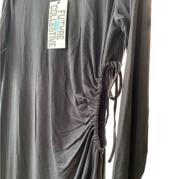 future collective gabriella karefa-johnson long sleeve black dress size L NWT - Picture 2 of 7